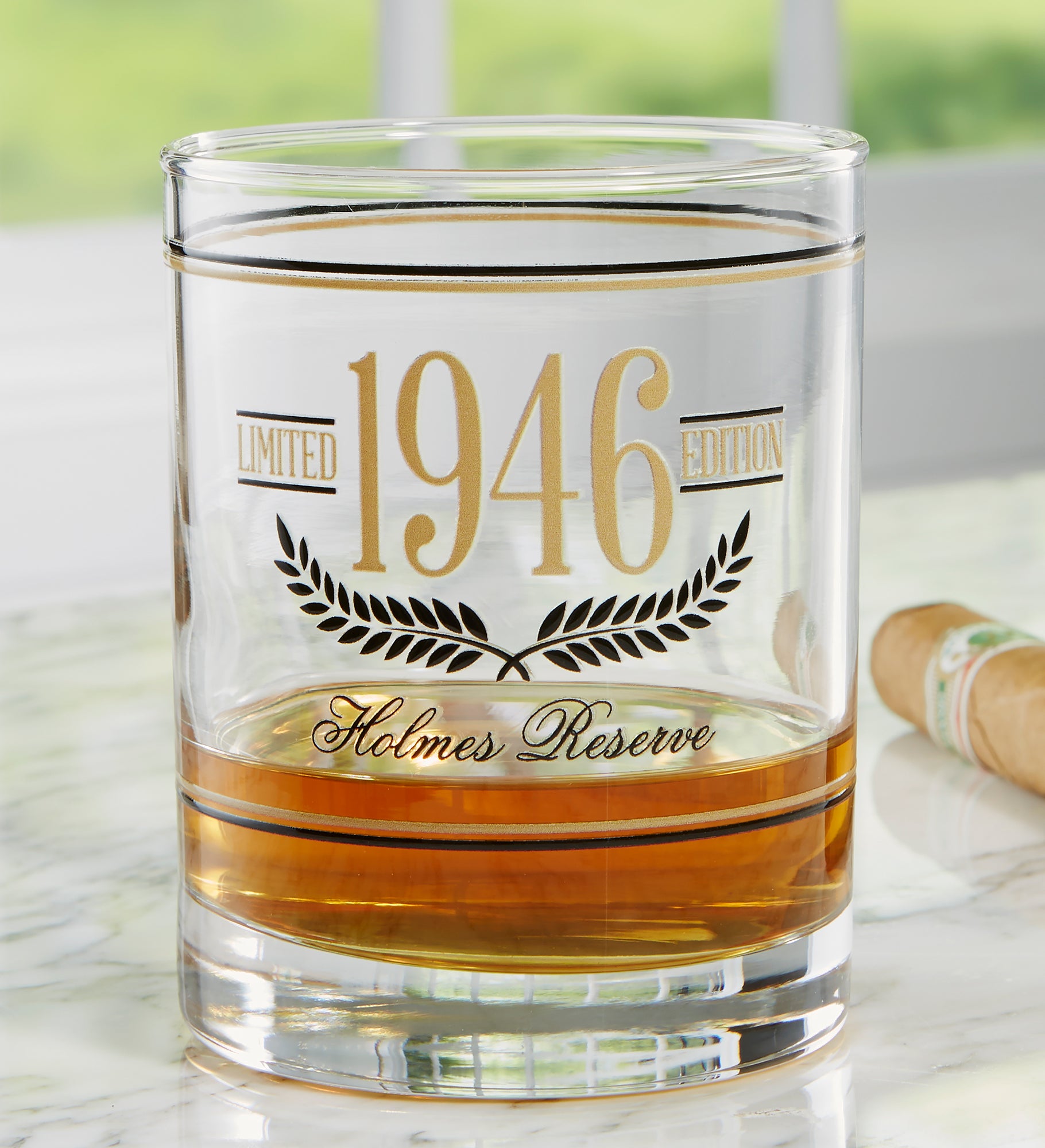 Aged To Perfection Personalized Birthday Whiskey Glass